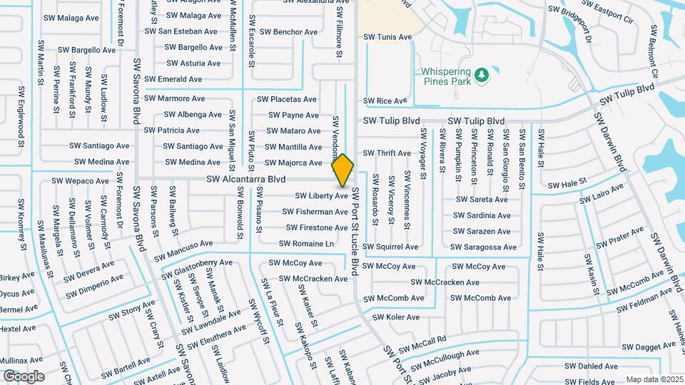933 SW Liberty Ave Map and Location Details