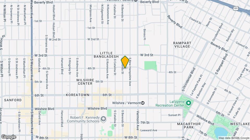 400 S Berendo St, Unit 318 Map and Location Details