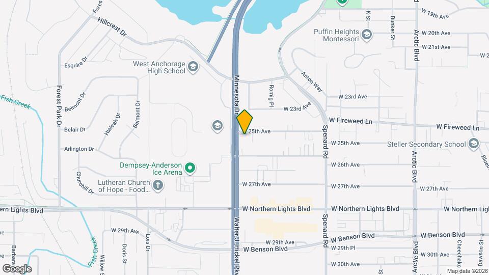 1464 W 25th Ave Map and Location Details