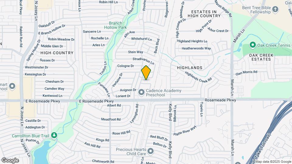 2109 Rose Cliff Ln Mapa y Detalles de la Ubicación