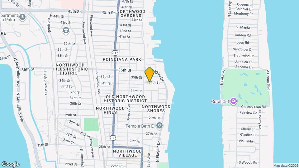 306 34th St Map and Location Details