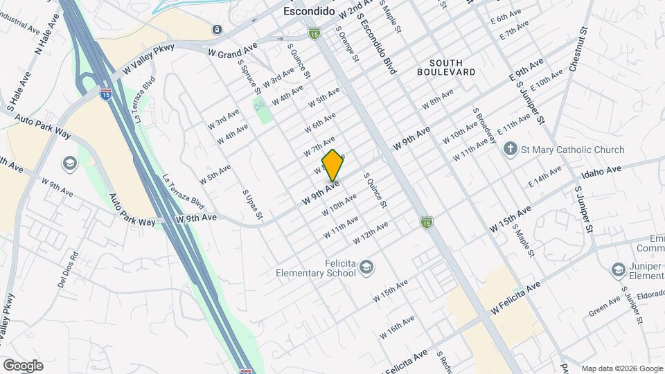 729 W 9th Ave Map and Location Details