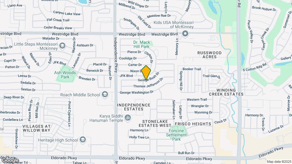 9821 George Bush Dr Map and Location Details