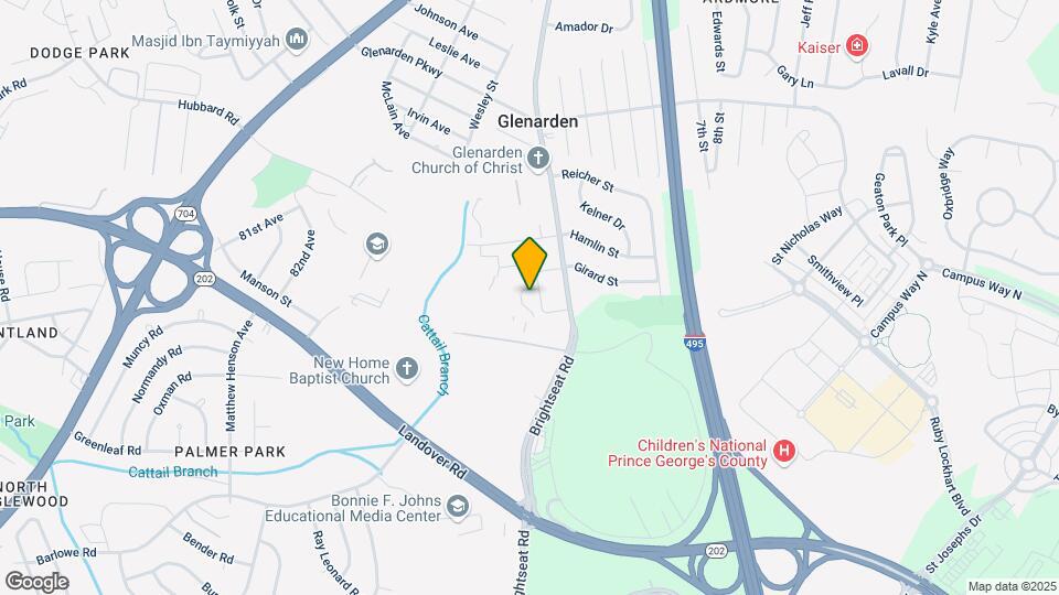 Glenarden Hills Mapa y Detalles de la Ubicación