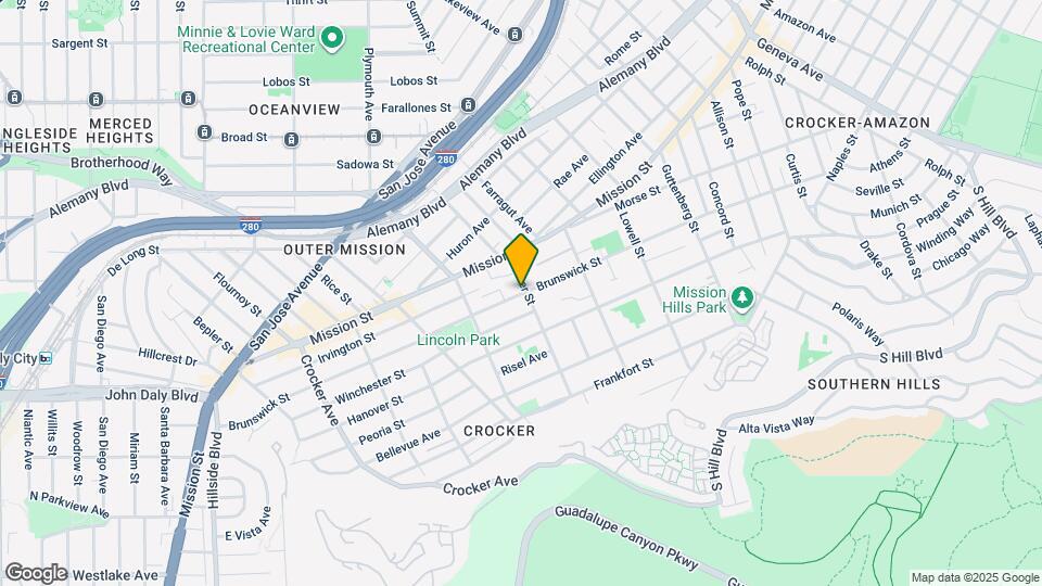 850 Brunswick St Map and Location Details