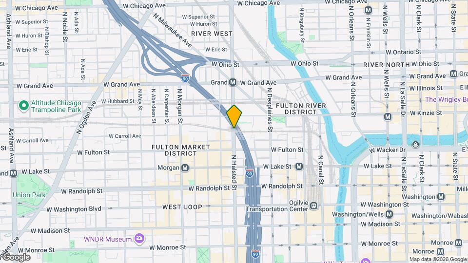 345 N Halsted St Map and Location Details