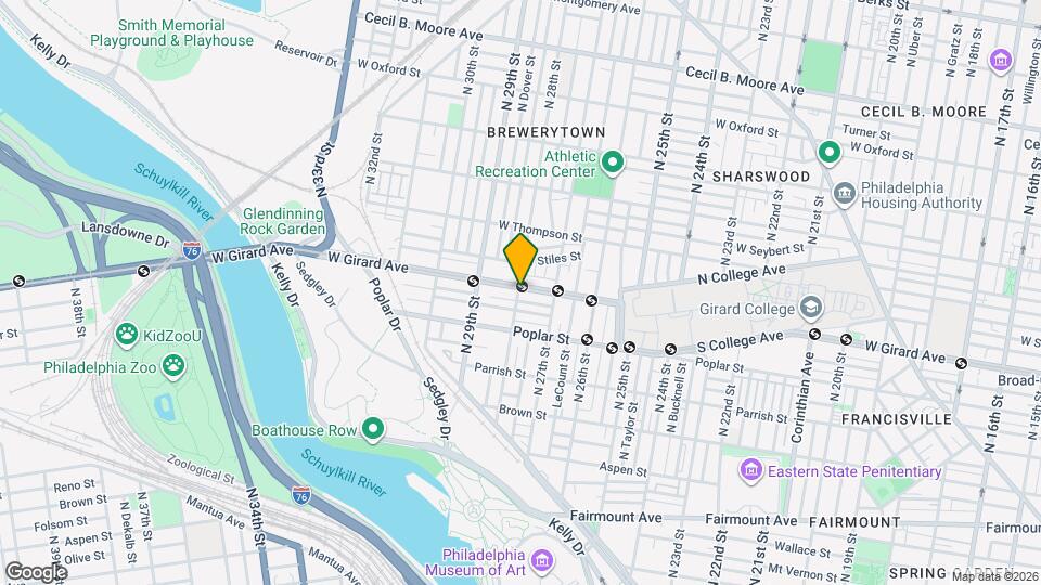 2736 W Girard Ave Map and Location Details