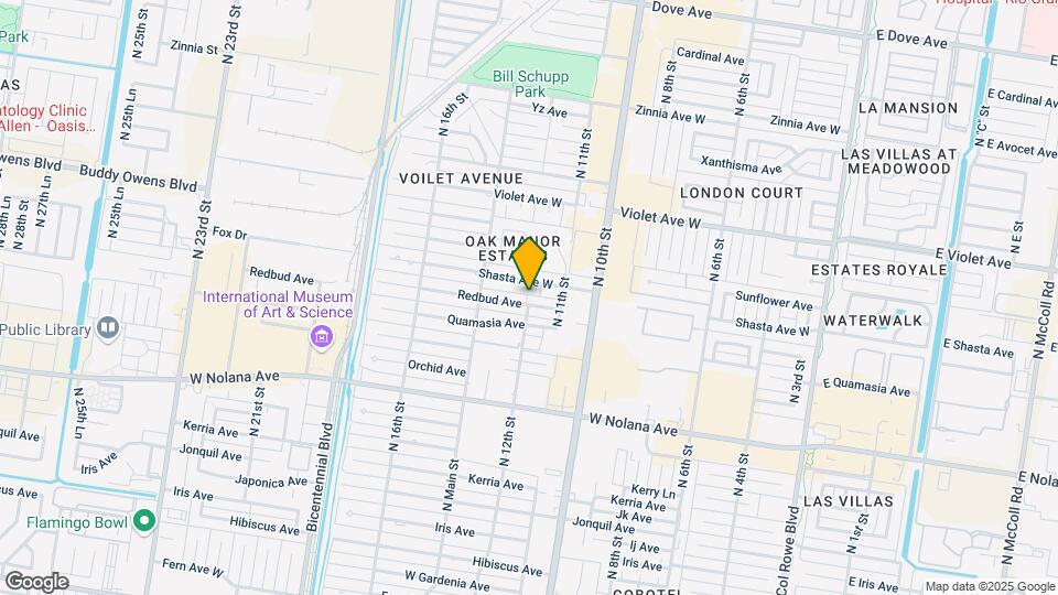 1128 Redbud Ave Mapa y Detalles de la Ubicación