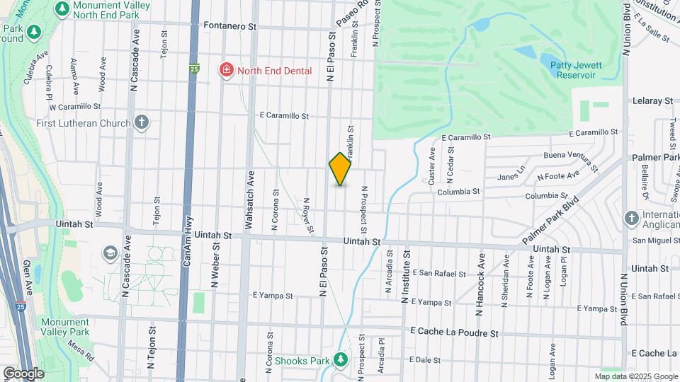 1324 N Franklin St Map and Location Details