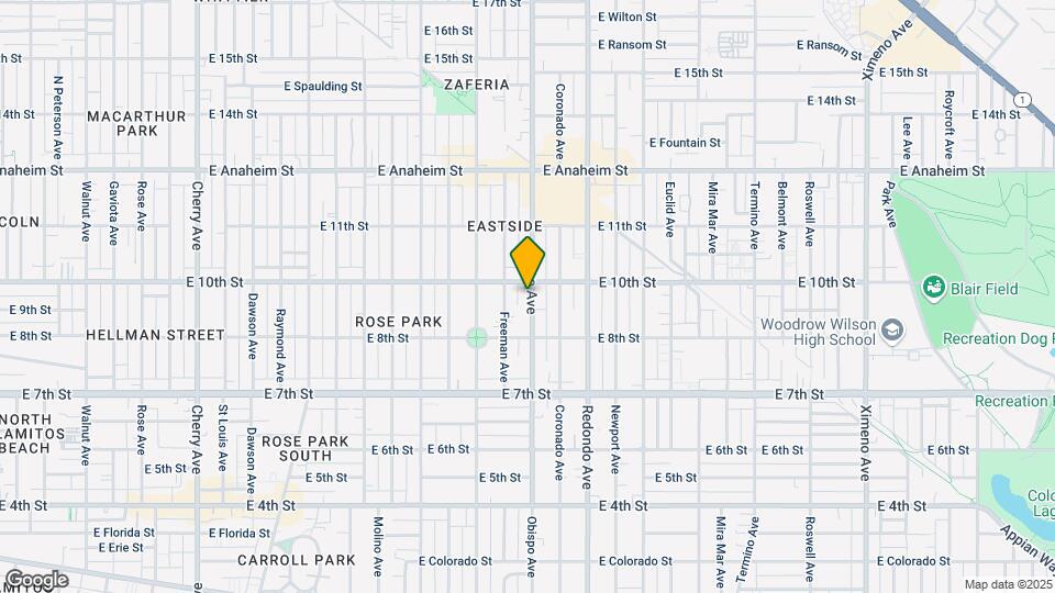 923 Obispo Ave Map and Location Details