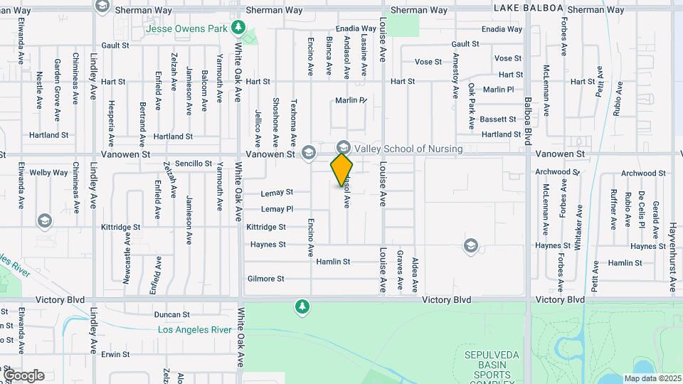 6701 Andasol Ave Map and Location Details