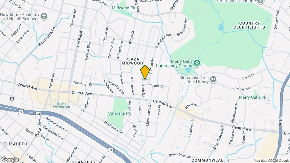 1706 Club Rd Map and Location Details