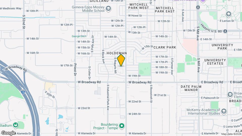 909 W 17th Pl Map and Location Details