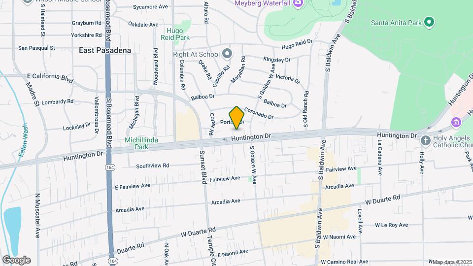 921 W Huntington Dr Map and Location Details