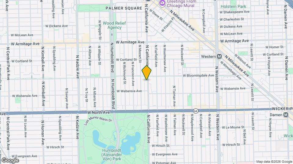 1742 N California Ave Map and Location Details