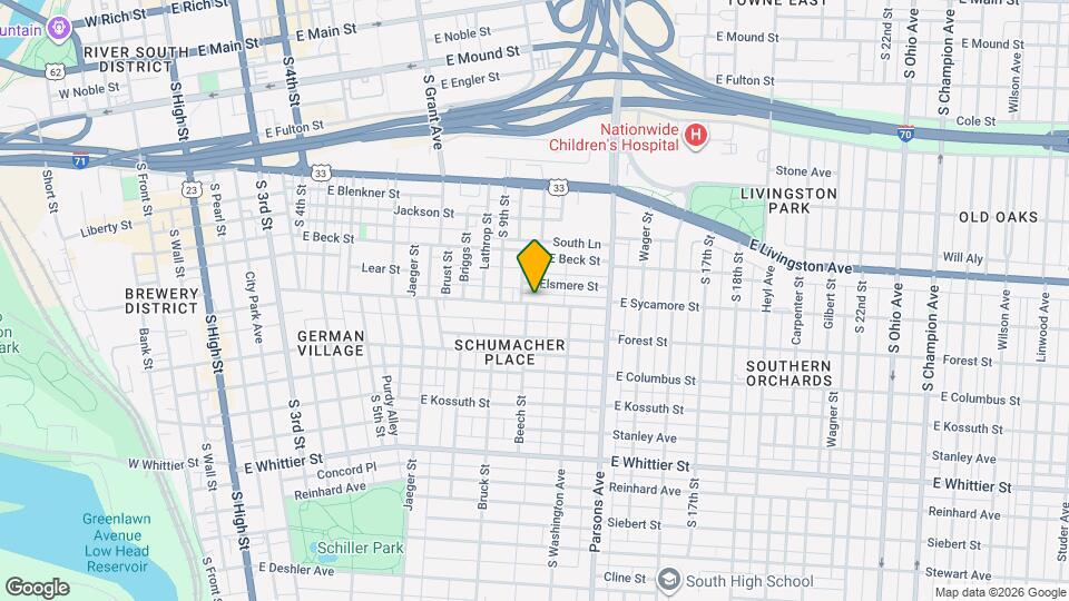 458 E Sycamore St Map and Location Details