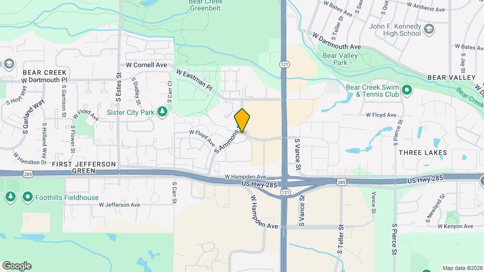 3344 S Ammons St Map and Location Details