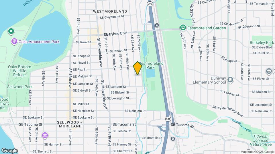 7706 SE 21st Ave Map and Location Details