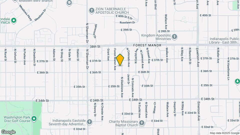 3620 N Gladstone Ave Map and Location Details
