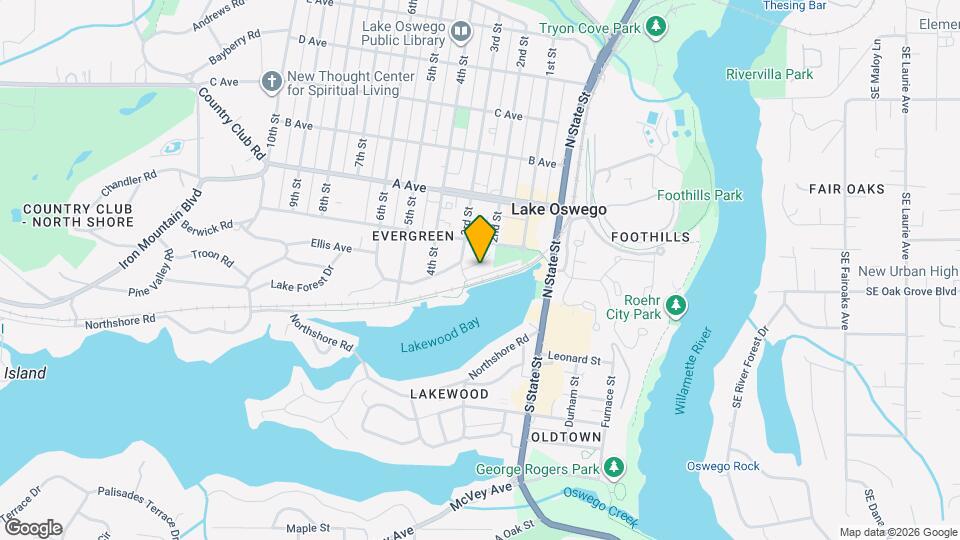 Uptown at Lake Oswego Mapa y Detalles de la Ubicación