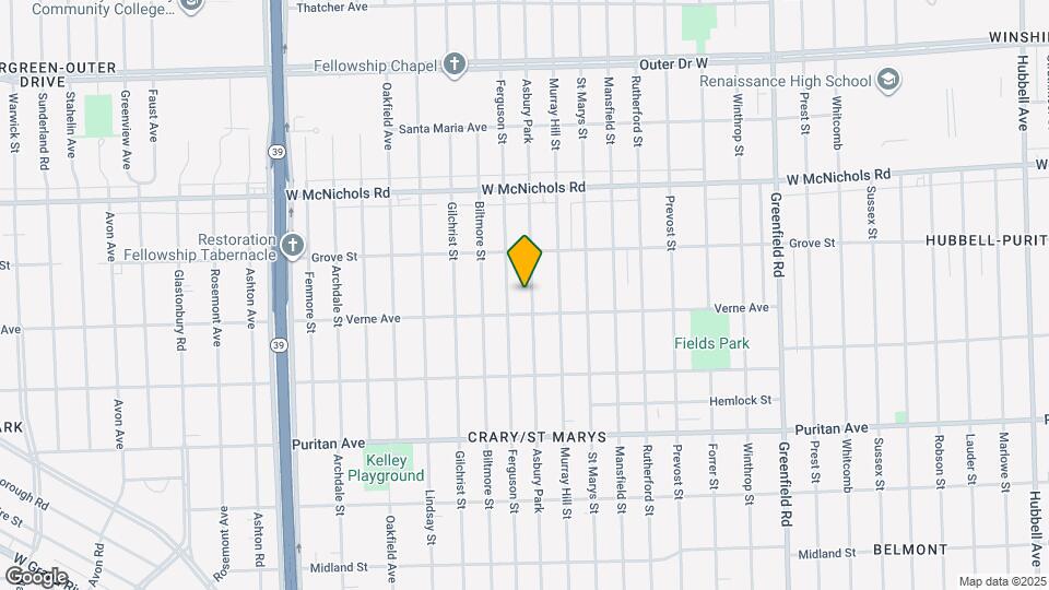 16723 Asbury Park Map and Location Details