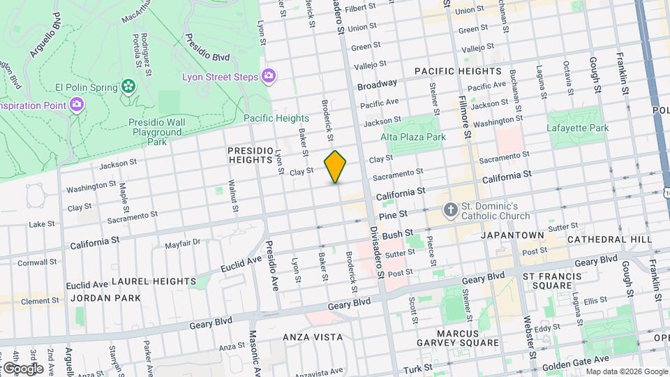 3005 Sacramento St Map and Location Details