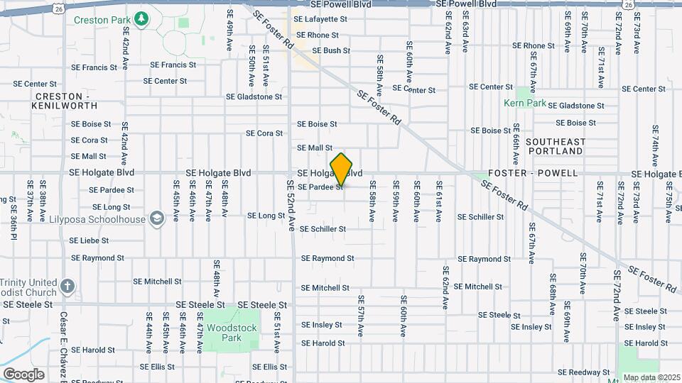 5518 SE Pardee St Mapa y Detalles de la Ubicación