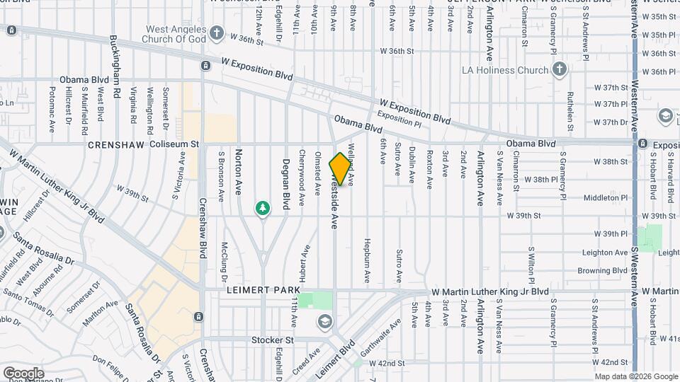 3850 Westside Ave Map and Location Details