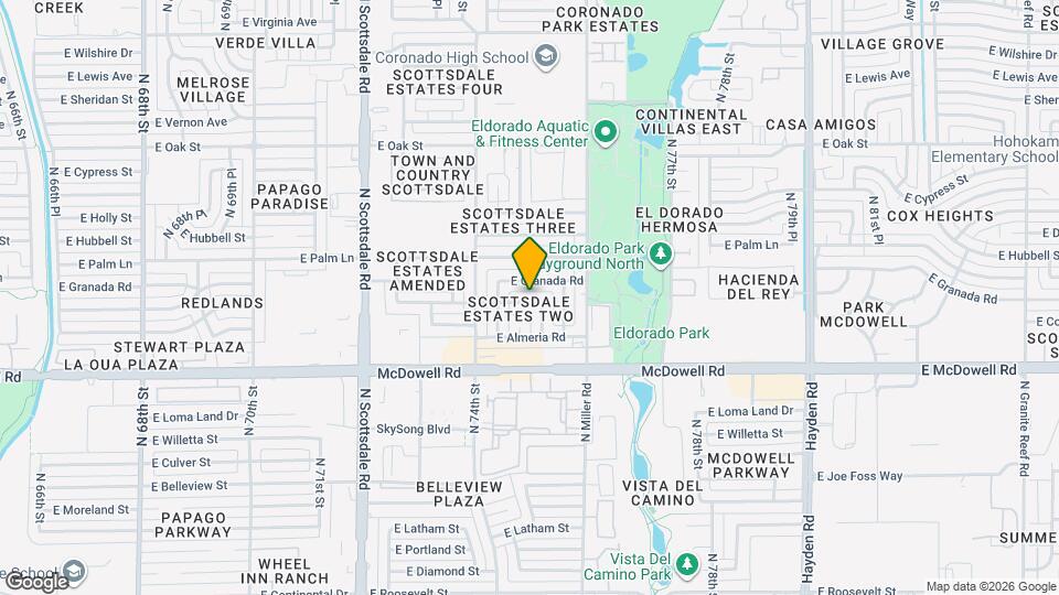 7448 E Coronado Rd Map and Location Details