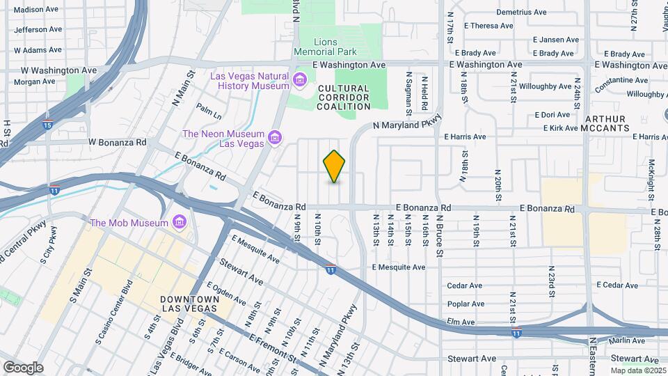 625 N 11th St Map and Location Details