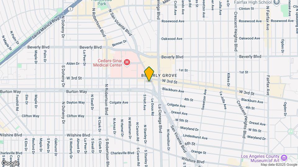 321 S San Vicente Blvd, Unit 905 Map and Location Details