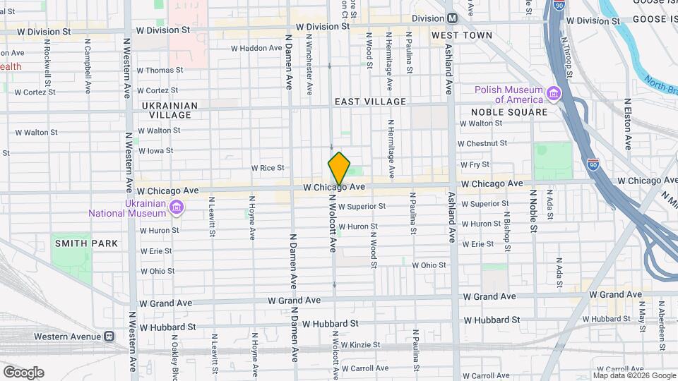 1851 W Chicago Ave, Unit Unit 2F Map and Location Details