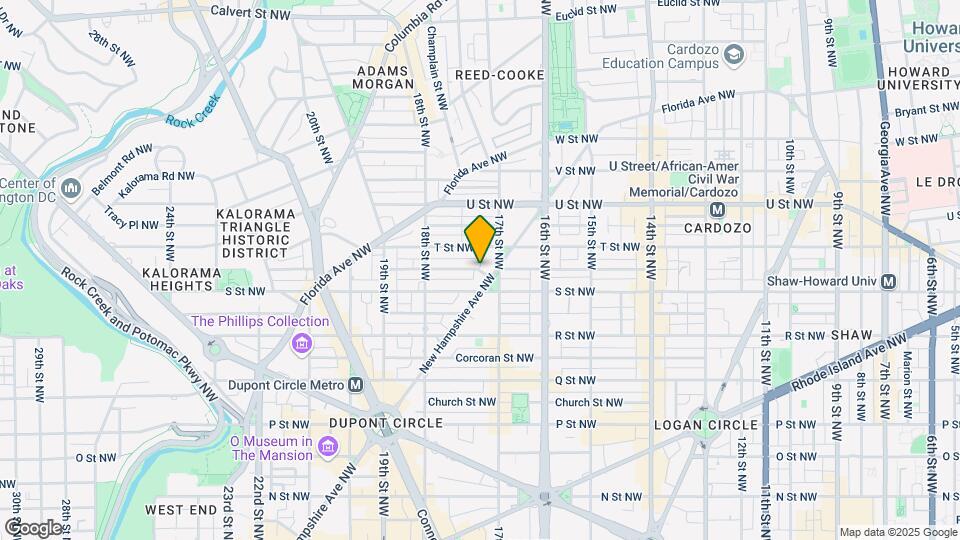 1715 Swann St NW-Unit -2 Map and Location Details