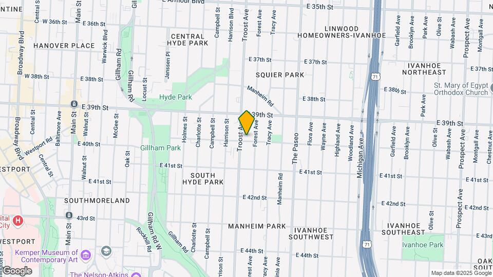 1110 E 40th St Map and Location Details