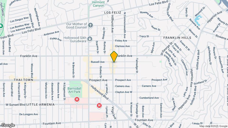 1816-1822 Hillhurst Ave Mapa y Detalles de la Ubicación