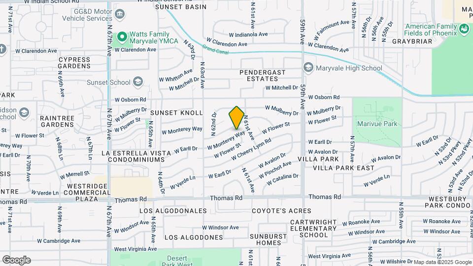 6122 W Monterey Way Map and Location Details