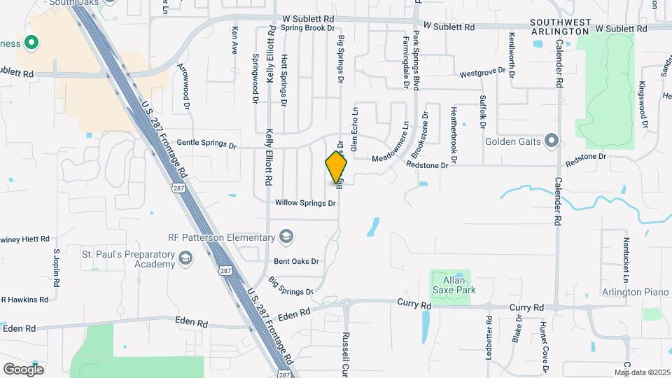 6410 Big Springs Dr Map and Location Details