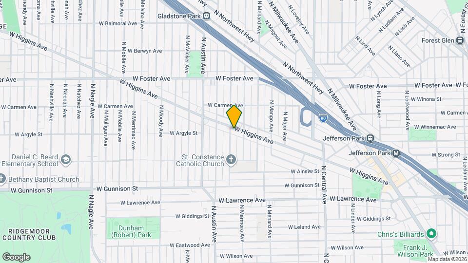 5855 W Higgins Ave Map and Location Details