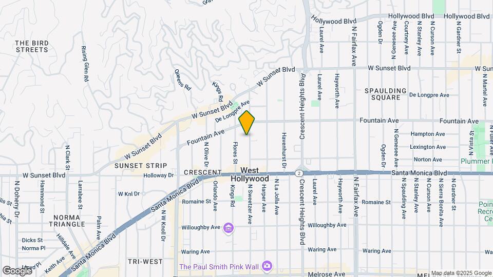 1253 N Sweetzer Ave Map and Location Details