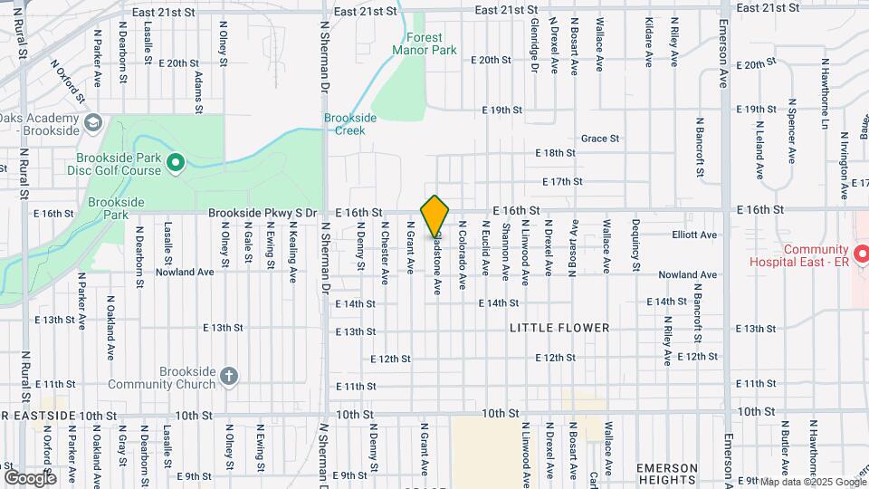 1504 N Gladstone Ave Map and Location Details