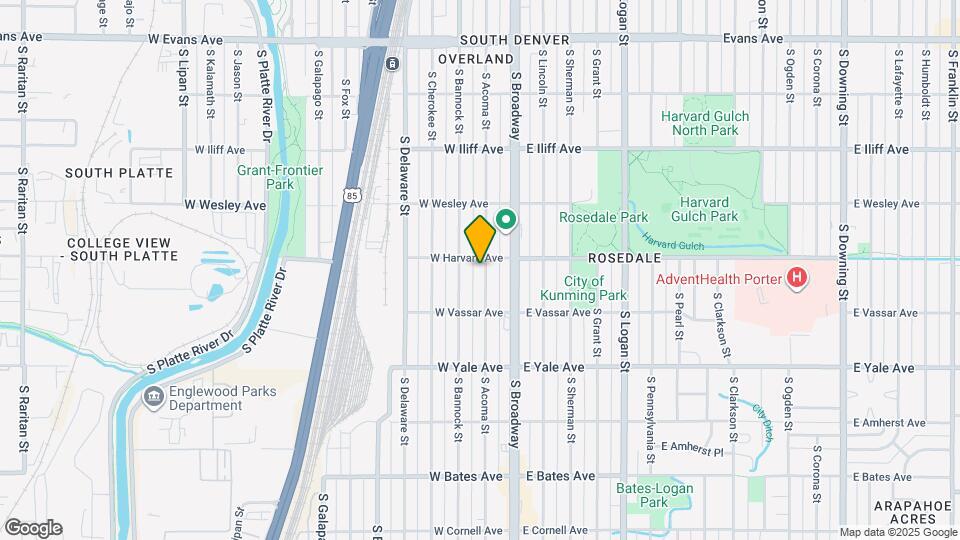 2519 S Acoma St Map and Location Details