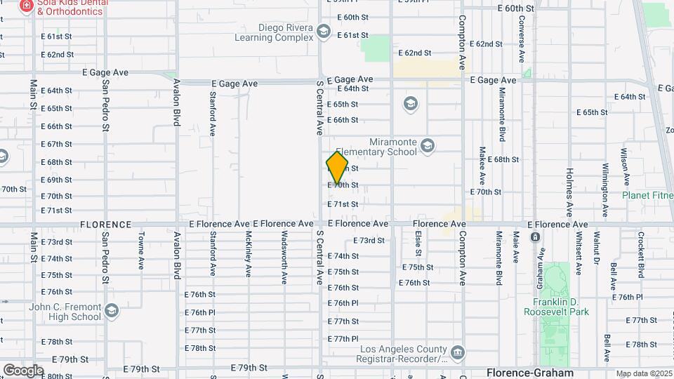 1126 E 70th St Mapa y Detalles de la Ubicación