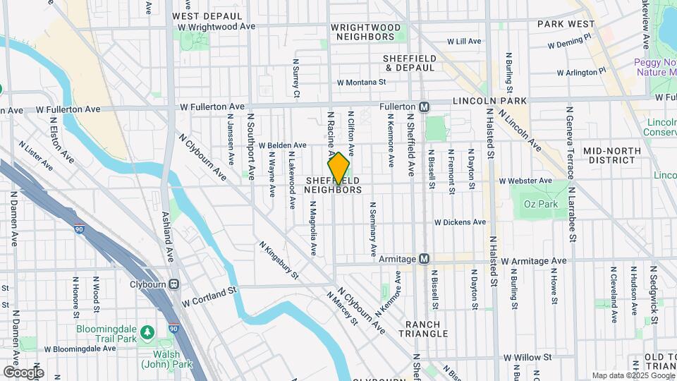 1151-1155 W Webster Ave Map and Location Details