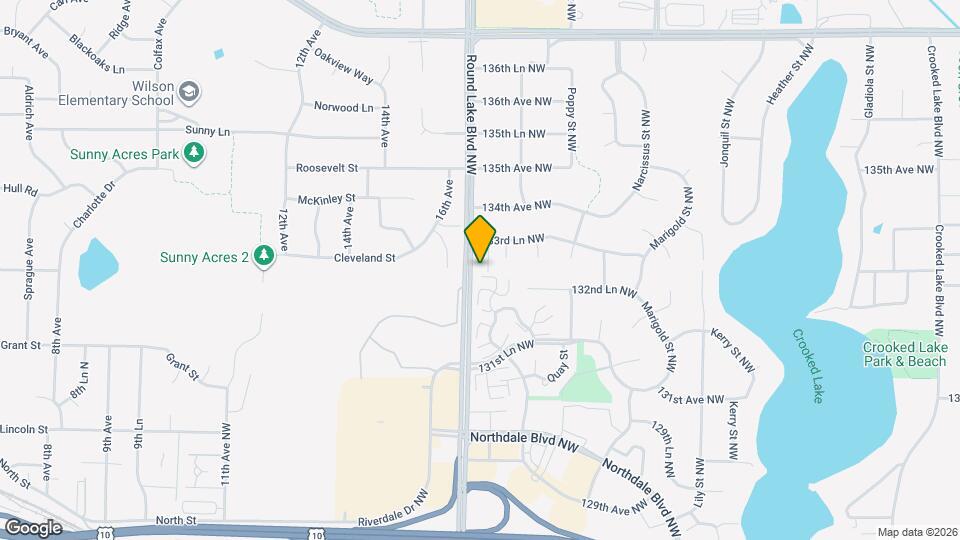 13312 Tulip St NW Map and Location Details