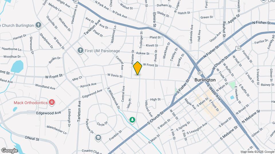 803 W Davis St Map and Location Details