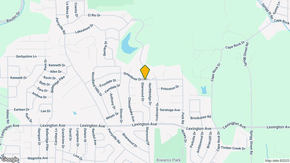 1621 Greenbrier Dr Map and Location Details