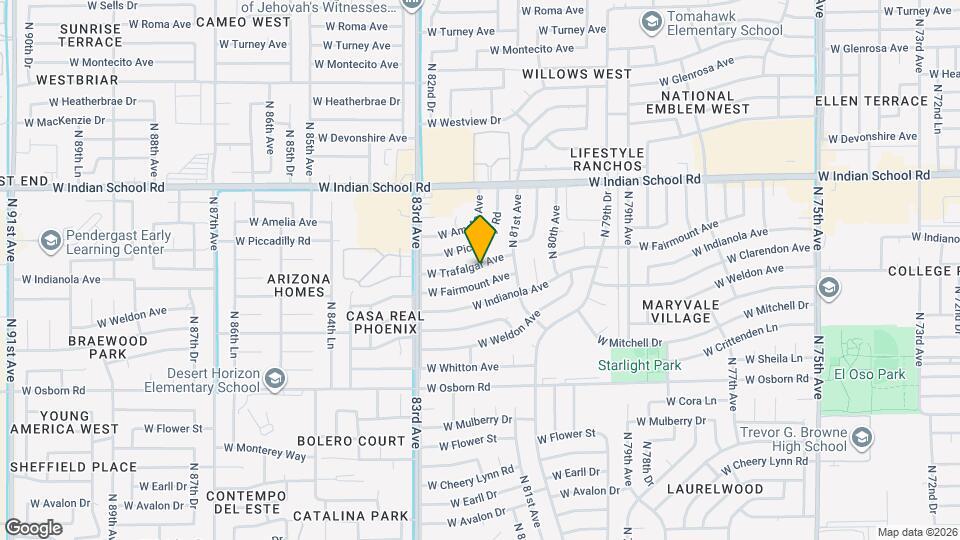 8137 W Trafalgar Ave Map and Location Details