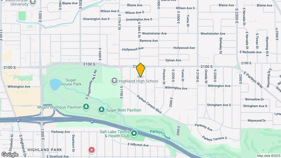 2159 S 1800 E Map and Location Details