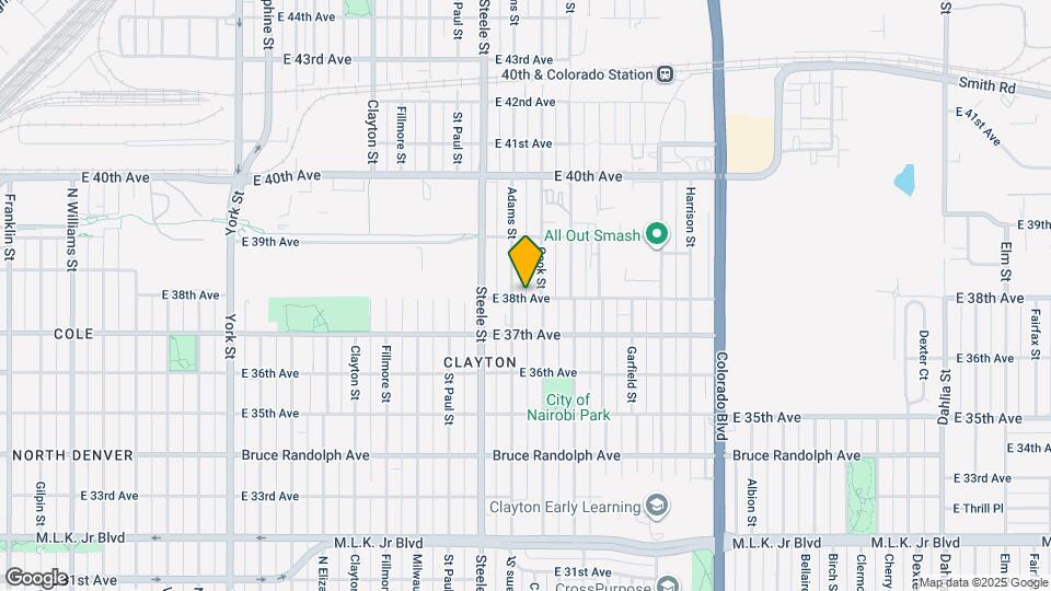 3315 E 38th Ave Map and Location Details