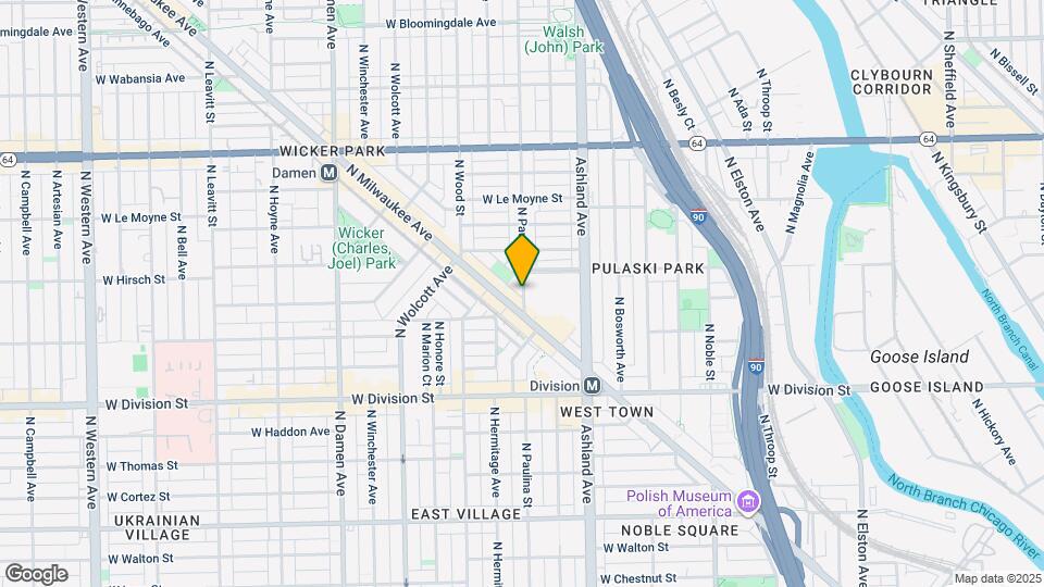 1346 N Paulina St Map and Location Details